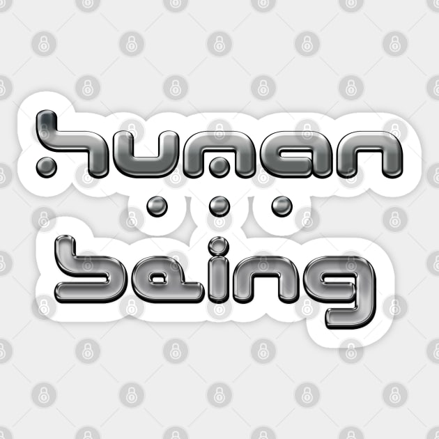 Human being (silver) Sticker by Sinmara